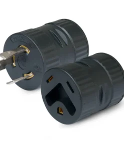 PARK POWER Generator Adapter: 30A (125V) Locking Male Plug; 30A (125V) Female Connector