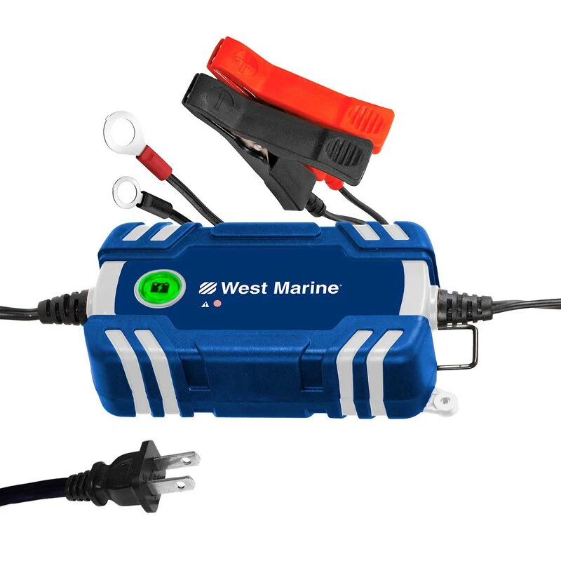 WEST MARINE 2 Amp Waterproof Battery Charger/Maintainer 1 WEST MARINE 2 Amp Waterproof Battery Charger/Maintainer