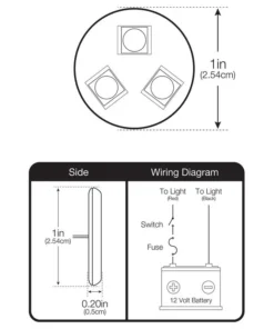 SEAVOLT 1" Mini Stick-On LED Light, White, 2-Pack -Marine Electrical Sale 20233219 3 1500.30062021100209