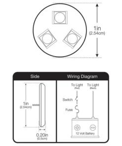 SEAVOLT 1" Mini Stick-On LED Light, Blue, 2-Pack -Marine Electrical Sale 20233227 3 1500.30062021100220