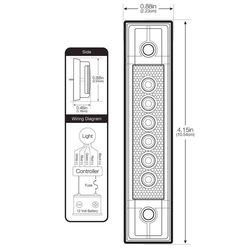 SEAVOLT 4" LED Utility Light, RGBW, 2-Pack 9 SEAVOLT 4" LED Utility Light, RGBW, 2-Pack - Image 9