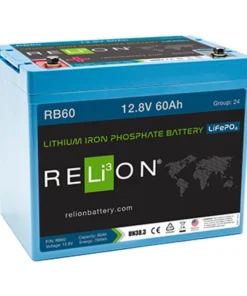 RELION Group 24 RB60 Lithium Deep Cycle Battery, 12V, 60Ah