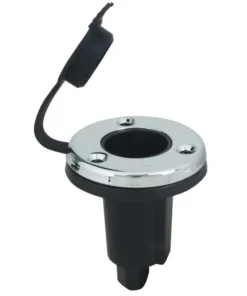 PERKO Plug-In Type Base, 0&deg; Base, 3 Contacts, Accepts CAM Collar, Round