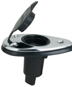 PERKO Plug-In Type Base, 5&deg; Base, 2 Contacts, Accepts Large Threaded Collar, Teardrop