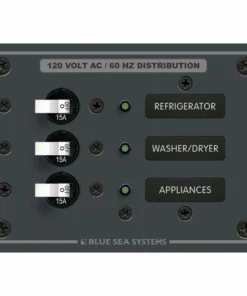 BLUE SEA SYSTEMS 3-Position AC Circuit Breaker Panel, 3 Circuit Breakers