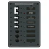 BLUE SEA SYSTEMS AC Main Circuit Breaker Panel, Main + 6 Positions
