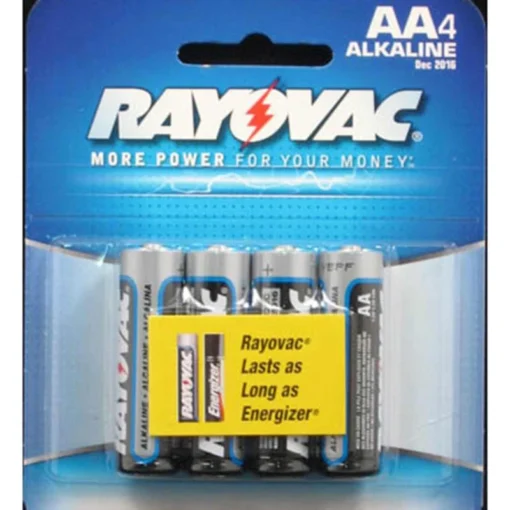 RAY-O-VAC Alkaline "AA" Batteries 4 Pack -Marine Electrical Sale 4601068
