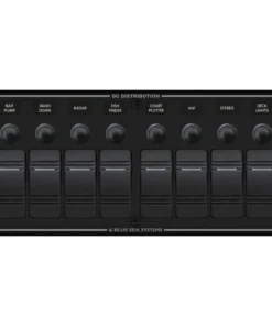 BLUE SEA SYSTEMS Water Resistant Circuit Breaker Panel, 8-Position