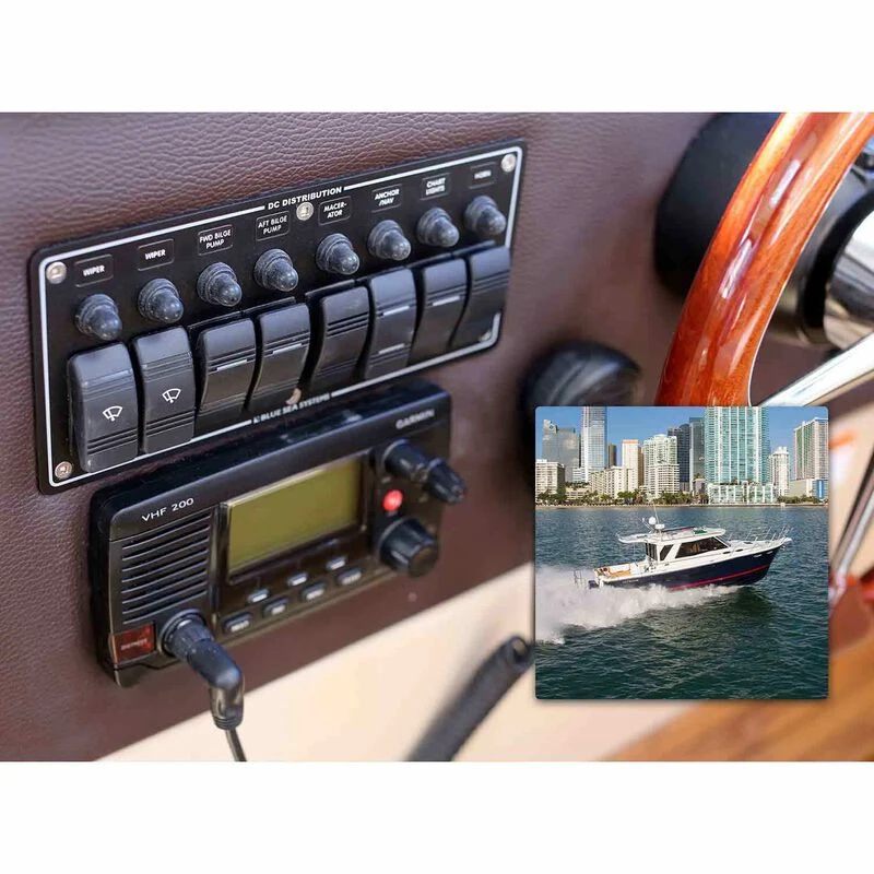 BLUE SEA SYSTEMS Water Resistant Circuit Breaker Panel, 8-Position 3 BLUE SEA SYSTEMS Water Resistant Circuit Breaker Panel, 8-Position - Image 3