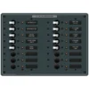 BLUE SEA SYSTEMS Traditional Metal DC Circuit Breaker Panel, 16-Position