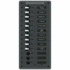 BLUE SEA SYSTEMS 13-Position Vertical AC Circuit Breaker Panel, 10 Circuit Breakers