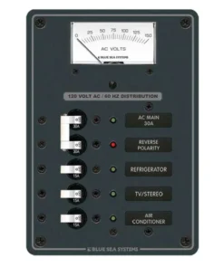 BLUE SEA SYSTEMS AC Electrical Distribution Panel, AC Main + 3 Positions