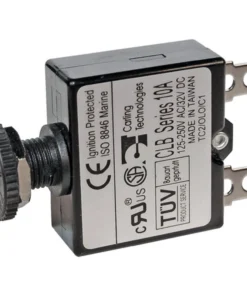 BLUE SEA SYSTEMS Push-Button Reset-Only Thermal Circuit Breakers - 1/4 Male Quick Connect Terminals