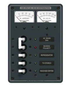 BLUE SEA SYSTEMS AC Electrical Distribution Panel, AC Main + 3 Positions