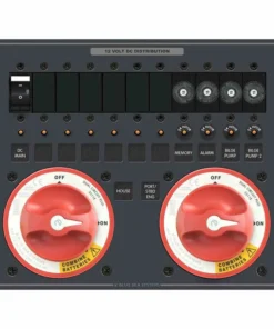 BLUE SEA SYSTEMS Triple Battery Bank Management Panel, 11 Position