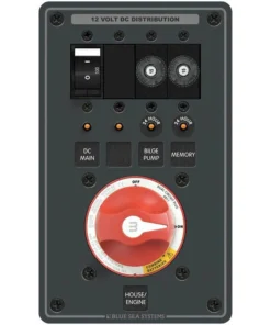 BLUE SEA SYSTEMS Dual Battery Bank Management Panel, 4 Position